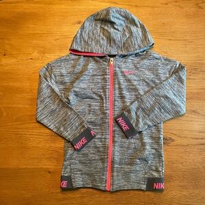 Girls Nike Zip Up Hoodie size L (6x)